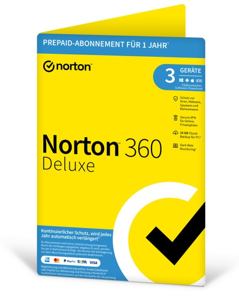 Norton 360 Deluxe 3 Geräte 1 Jahr 2024 - PKC