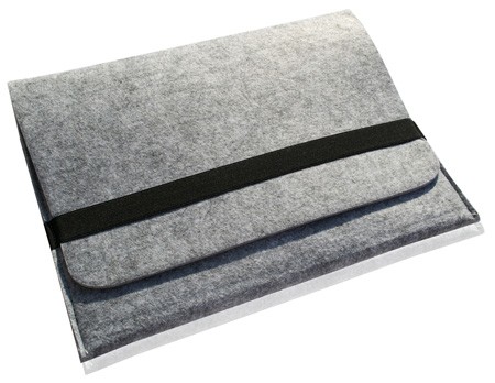 Noratio universal Notebooktasche / Sleeve Deluxe Filz mit Innentasche für 13,3" Geräte - silber
