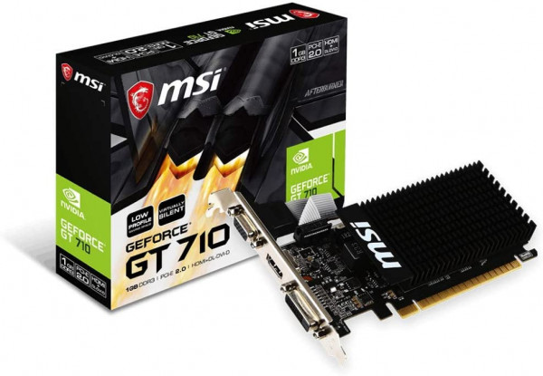 Nvidia GeForce GT 710 Grafikkarte mit 1GB DDR3 Speicher - 1x VGA 1x DVI 1x HDMI
