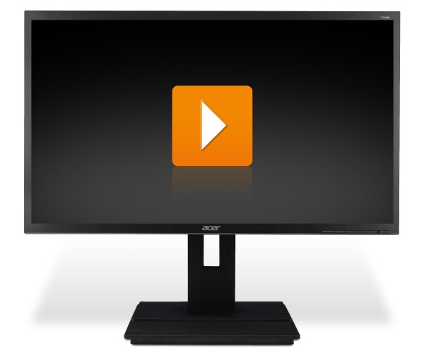 Acer B246HL - 24 Zoll Full HD TFT Flachbildschirm Monitor - interne Lautsprecher - grau / schwarz