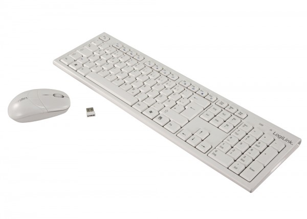 LogiLink - Funk Maus und Tastatur Set - QWERTZ Weiß