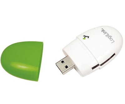 LogiLink Smile - USB 2.0 Kartenleser - MS - SD - SDHC - MMC - Micro SD - Green