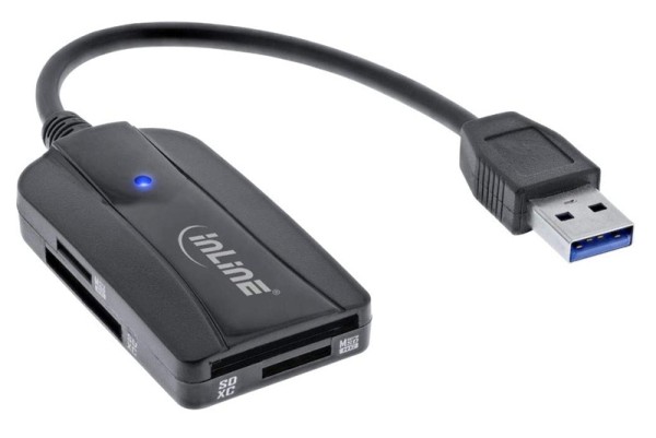 InLine Card Reader USB 3.1 USB-A - kompatibel mit SD/SDHC/SDXC, microSD, UHS-II kompatibel