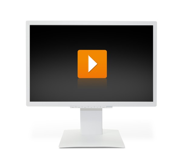 22 Zoll TFT Flachbildschirm Monitor - nach Lagerbestand - B-Ware - Weiß / Hellgrau