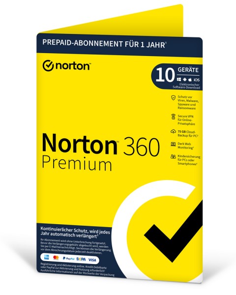 Norton 360 Premium 10 Geräte 1 Jahr 2024 - PKC