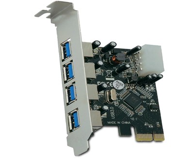 4x USB 3.0 - PCI Express x1 Karte