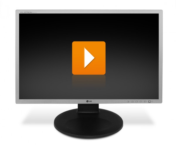 LG Flatron E2210 - 22 Zoll TFT Flachbildschirm Monitor - interne Lautsprecher - schwarz / silber